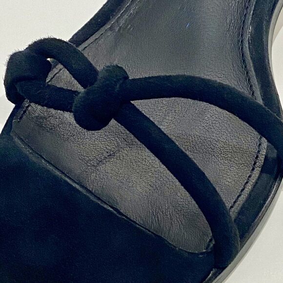 J Mclaughlin Delilah Womens 9.5 Black Suede Sandals Block Heel Leather Soles EUC - Picture 8 of 13